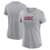 USC Trojans Women's Nike Gray Cotton Logo T-Shirt